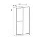 Шафа-купе Embawood Аледо White (W1200)